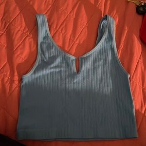 love this blue basic top